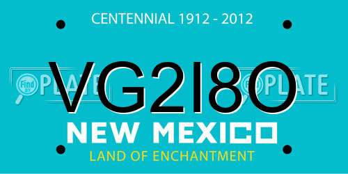 VG2I8O New Mexico License Plate