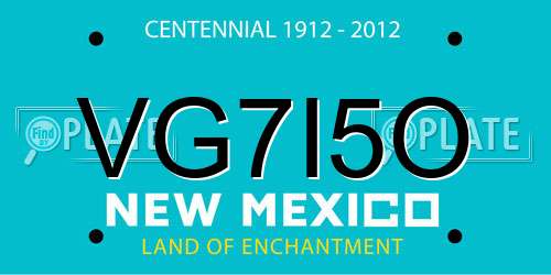 VG7I5O New Mexico License Plate