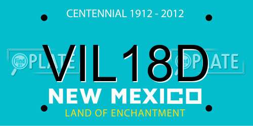 VIL18D New Mexico License Plate