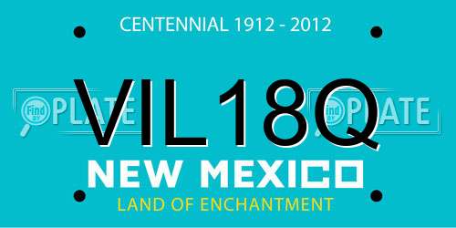 VIL18Q New Mexico License Plate
