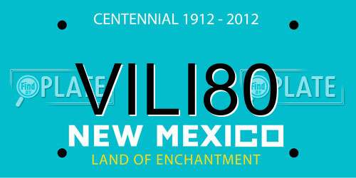 VILI80 New Mexico License Plate