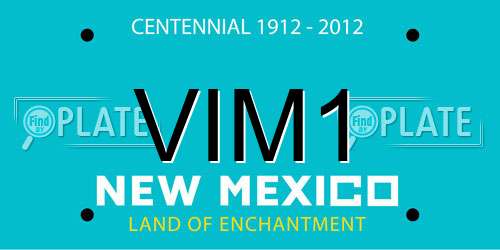 VIM1 New Mexico License Plate