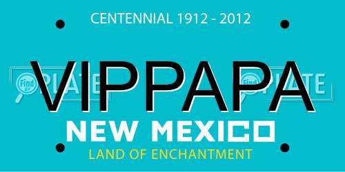 VIPPAPA New Mexico License Plate