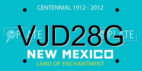 VJD28G New Mexico License Plate
