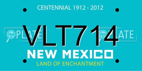 VLT714 New Mexico License Plate