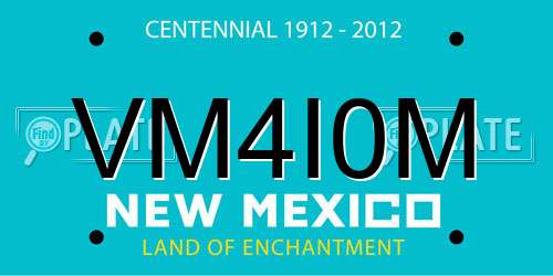 VM4I0M New Mexico License Plate