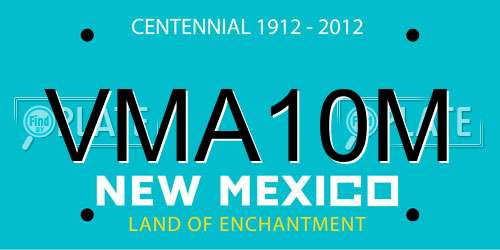 VMA10M New Mexico License Plate