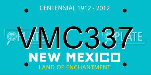 VMC337 New Mexico License Plate