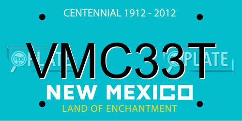 VMC33T New Mexico License Plate