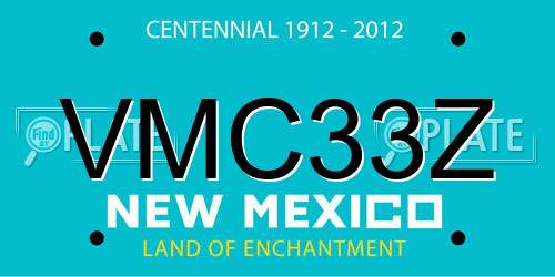 VMC33Z New Mexico License Plate