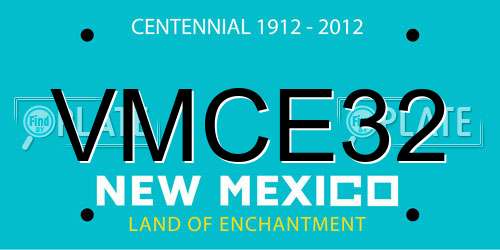 VMCE32 New Mexico License Plate