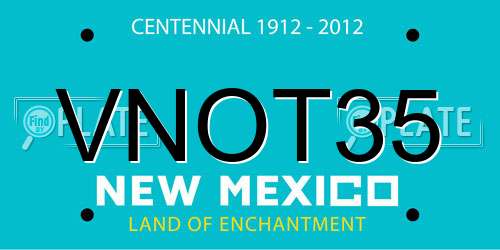 VNOT35 New Mexico License Plate