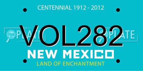 VOL282 New Mexico License Plate