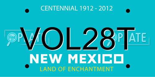 VOL28T New Mexico License Plate