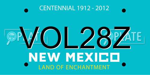 VOL28Z New Mexico License Plate