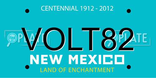 VOLT82 New Mexico License Plate