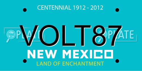 VOLT87 New Mexico License Plate