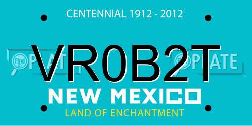 VR0B2T New Mexico License Plate