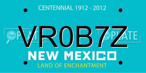 VR0B7Z New Mexico License Plate