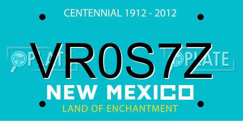 VR0S7Z New Mexico License Plate