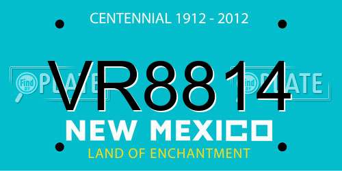VR8814 New Mexico License Plate