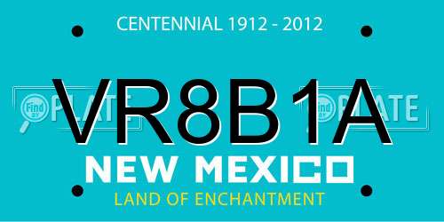VR8B1A New Mexico License Plate