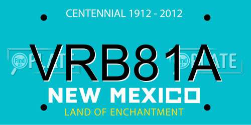 VRB81A New Mexico License Plate