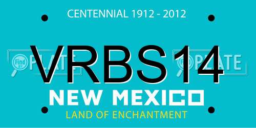 VRBS14 New Mexico License Plate