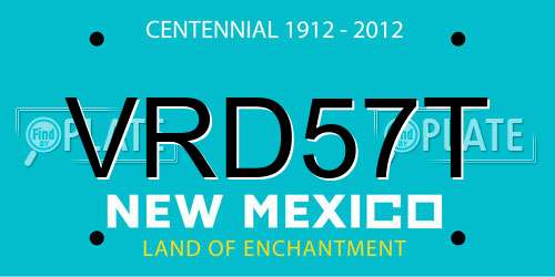VRD57T New Mexico License Plate