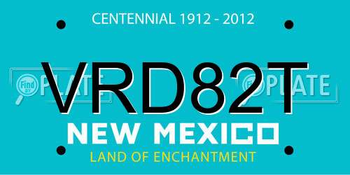 VRD82T New Mexico License Plate