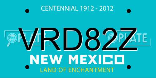 VRD82Z New Mexico License Plate