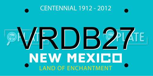 VRDB27 New Mexico License Plate
