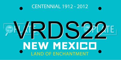VRDS22 New Mexico License Plate