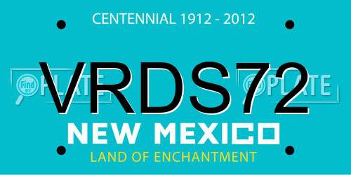 VRDS72 New Mexico License Plate
