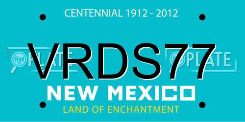 VRDS77 New Mexico License Plate
