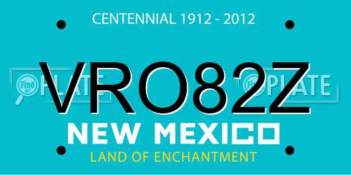 VRO82Z New Mexico License Plate