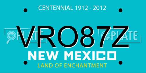 VRO87Z New Mexico License Plate