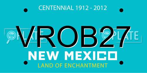 VROB27 New Mexico License Plate