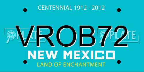 VROB72 New Mexico License Plate