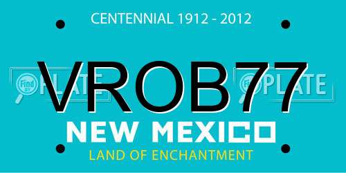 VROB77 New Mexico License Plate