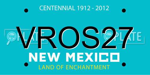 VROS27 New Mexico License Plate