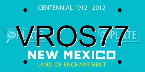 VROS77 New Mexico License Plate