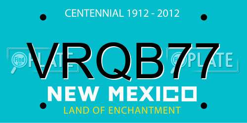 VRQB77 New Mexico License Plate