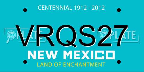 VRQS27 New Mexico License Plate