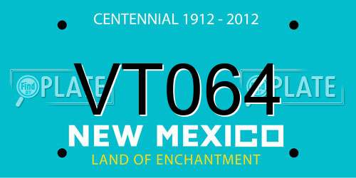 VT064 New Mexico License Plate