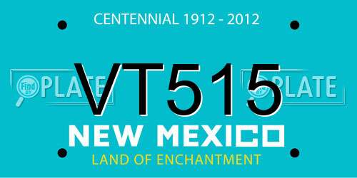 VT515 New Mexico License Plate