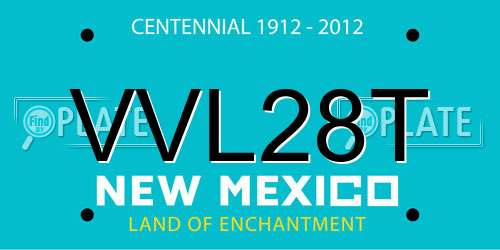 VVL28T New Mexico License Plate