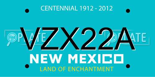 VZX22A New Mexico License Plate