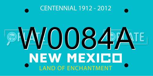W0084A New Mexico License Plate