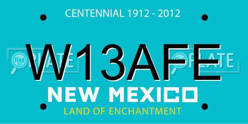 W13AFE New Mexico License Plate